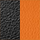 BLACK+OR одна подушка черный/оранжевый искусственная кожа (пластик черный)